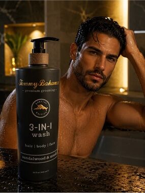 Tommy Bahama 3-IN-1 Hair Body Face Wash for Men Sandalwood &Musk